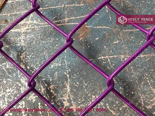 中国 HESLY チェーンリンク・メッシュフェンス 60×60mm ダイヤモンドの穴 PVCで覆われたチェーンワイヤー サプライヤー