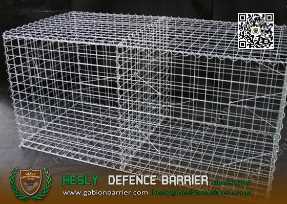中国 ガルファンで覆われた 溶接網のガビオンケージ 2×1×1m 50×50mm 網が開く サプライヤー