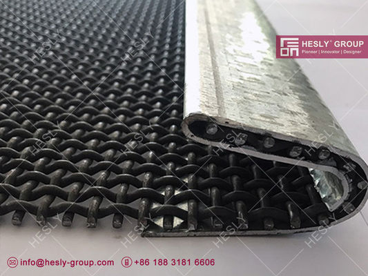 中国 バイブレーティングワイヤーメッシュ | ワイヤー厚6.0mm | 正方形穴20X20mm | エッジフック | Hesly Metal Mesh, China サプライヤー