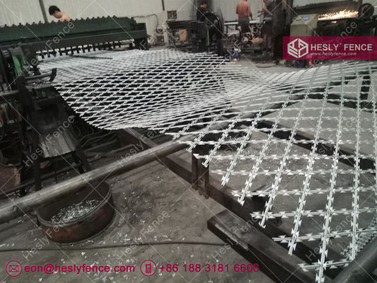 中国 1.8mX6.0m CBT-60溶接レイザーメッシュセキュリティフェンス 150X300mm ダイヤモンド開口部 サプライヤー