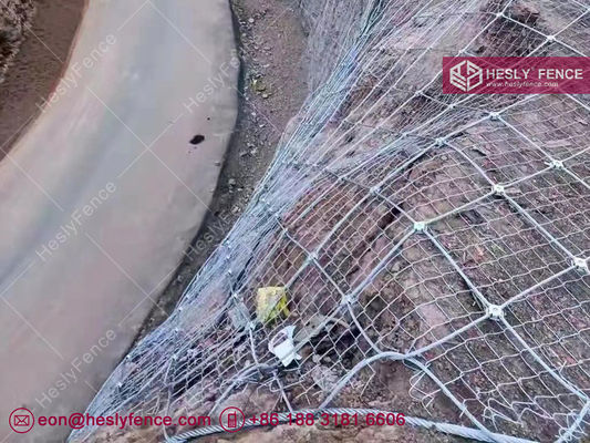 4×4m HESLY 岩石落地防護システム 山の斜面保護のために SNS 柔軟なロープネット - 中国工場輸出 サプライヤー