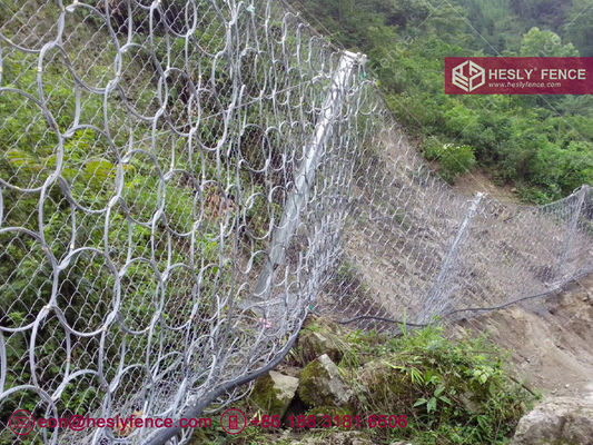 HESLY パッシブ落石防護柵システム | 高さ3.0m | 幅10m | スチールリングネット＆ロープメッシュ | HesyFence-China サプライヤー