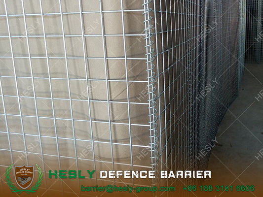 回復可能な軍事用セキュリティ防護用蛇籠バリア | 1m x 1m x 1m サプライヤー