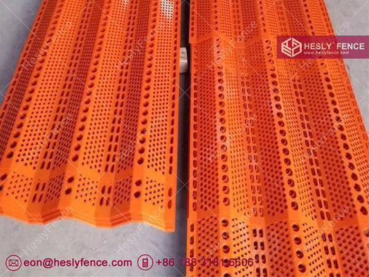 HESLY 風と塵制御フェンス 壁,3つのピーク,0.8mmの厚さ,910mmの幅,穴を開け - HeslyFence,CHINA サプライヤー