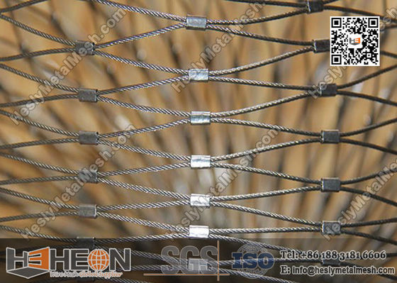 AISI 316L フェルール付きステンレス鋼ワイヤーメッシュネット | ワイヤーケーブルメッシュ サプライヤー