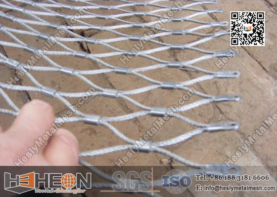 AISI 316L フェルール付きステンレス鋼ワイヤーメッシュネット | ワイヤーケーブルメッシュ サプライヤー