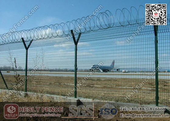 3.0m高さの中国空港フェンス トップコンサーテナー剃刀コイルと刺線で 中国工場 / サプライヤー サプライヤー