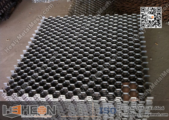 AISI304 1.5X20X50mm 耐火材ライニング用六角メッシュグリッド | 中国製ヘックスメッシュサプライヤー サプライヤー