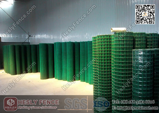溶接ロールメッシュフェンス | 50X50mm角穴 | RAL6005 グリーン PVC コーティング サプライヤー