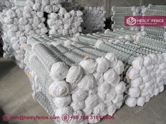 HESLY チェーンリンクメッシュフェンス | 50X50mm メッシュ開口部 | 3.0mm 亜鉛メッキワイヤー - Hesly フェンス、中国 サプライヤー