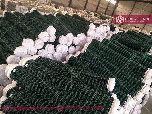 グリーンPVCコーティングチェーンワイヤーメッシュフェンス | 50X50mmメッシュ開口部 | 4.0mmワイヤー - Hesly Fence, China サプライヤー