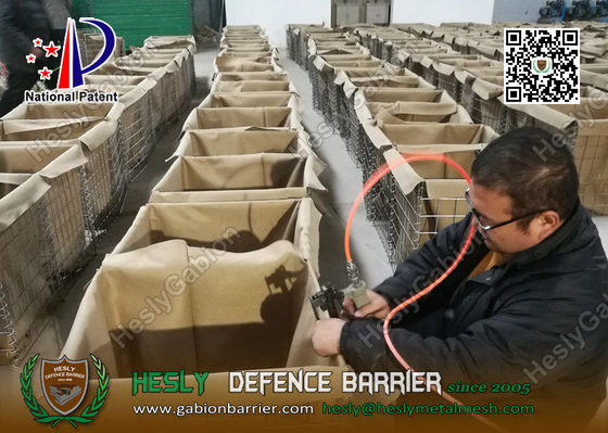 中国軍用防護ガビオン（ジオテキスタイルライニング付）| 高さ0.6m～2.21m サプライヤー