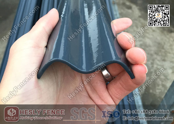 グレー色の粉体塗装鋼柵フェンス 2.4 メートル高さ x 2.75 メートル | HESLY中国柵フェンス工場 サプライヤー