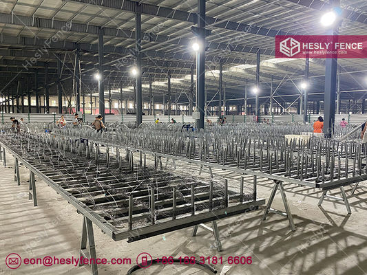 10X10m MZP有刺鉄線、線径0.5/0.5/0.8/0.8mm、HeslyFence中国タンブルワイヤー工場直販 サプライヤー