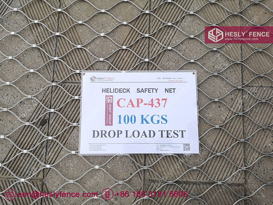 ステンレス鋼316L線ケーブル網 110kgCAP落力テスト 2.4mm線 サプライヤー