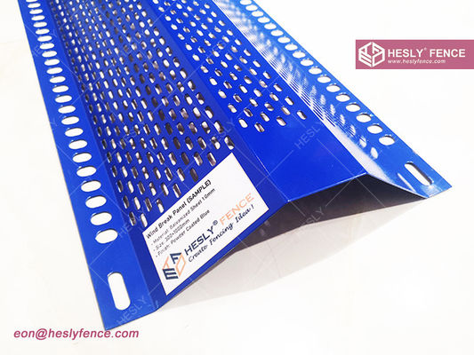 30% 開放率 防風柵 | 長さ3m | RAL5005 ブルー粉体塗装 - Hesly Fence Factory Sales サプライヤー