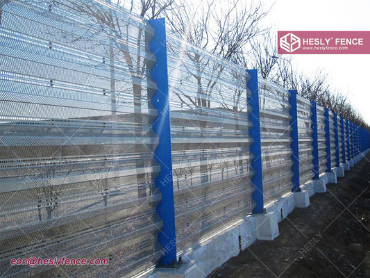 30% 開放率 防風柵 | 長さ3m | RAL5005 ブルー粉体塗装 - Hesly Fence Factory Sales サプライヤー