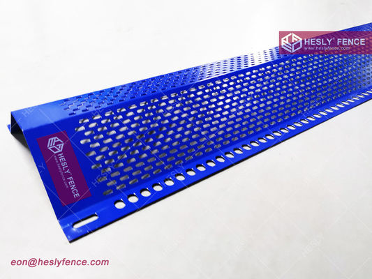 30% 開放率 防風柵 | 長さ3m | RAL5005 ブルー粉体塗装 - Hesly Fence Factory Sales サプライヤー