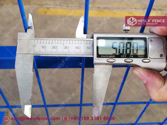 6フィート×9.5インチ 青い色 携帯可能 仮設網格フェンス 中国 携帯可能 仮設フェンス 工場 サプライヤー