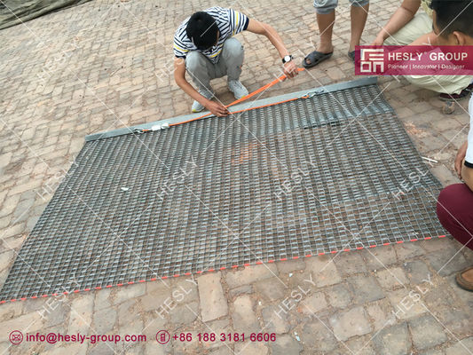 3'x8' 柔軟な鋼筋ドラッグマット サプライヤー