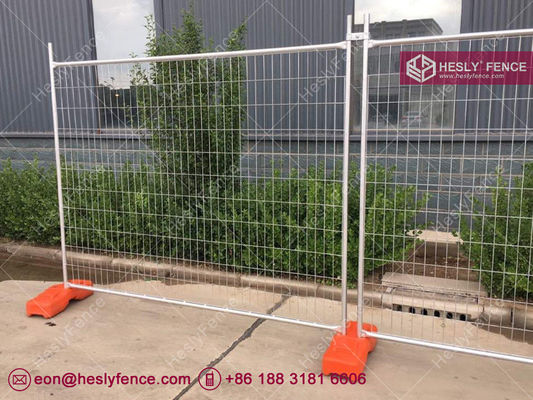 HESLY 仮設フェンスシステム | スチールブレース | オレンジプラスチックブロック | 外径32mmフレーム - HeslyFence,CHINA サプライヤー