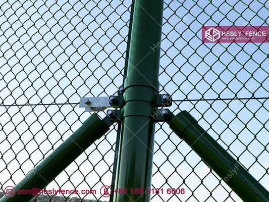 ビニールコーティングワイヤーメッシュフェンス | 50X50mm菱形穴 | ナックルエッジ | Hesly China Fence Factory 販売 サプライヤー