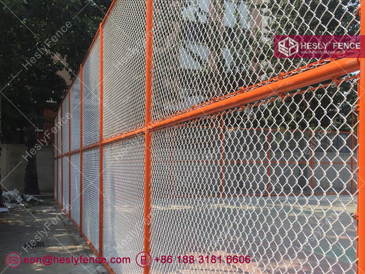 ビニールコーティングワイヤーメッシュフェンス | 50X50mm菱形穴 | ナックルエッジ | Hesly China Fence Factory 販売 サプライヤー