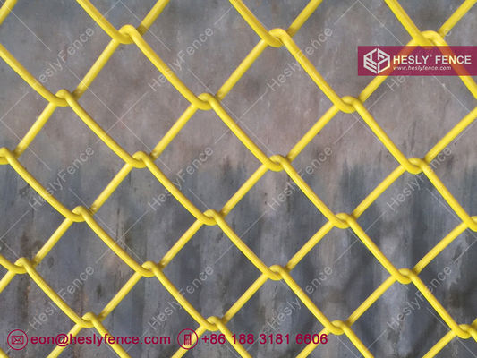 緑色ビニールで覆われた鎖線布 60×60mmのダイヤモンドの穴 腕の縁 HeslyFence-CHINA FACTORY サプライヤー