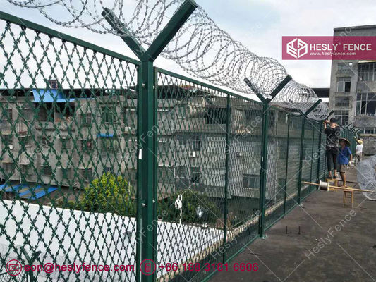 トップコンチーナ安全ワイヤー付き溶接金網 | 空港敷地境界 | 高さ3.5M | 幅3.0M | HeslyFence工場 サプライヤー